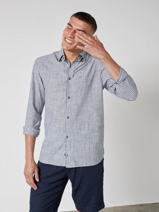 REDGREEN ANKER SHIRT STRIPED LS Shirt 1682 Navy Stripe