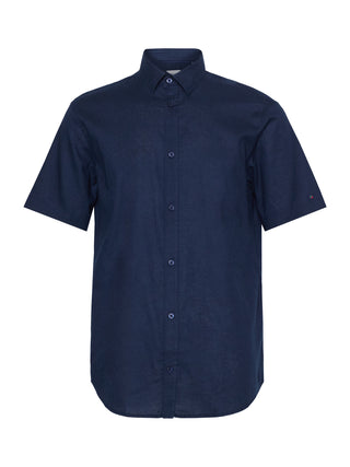 REDGREEN ASGER LINEN SHIRT SS Shirt 0682 NAVY