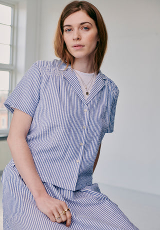 REDGREEN WOMAN Anni Shirt Shirt 164 Mid Blue Stripe