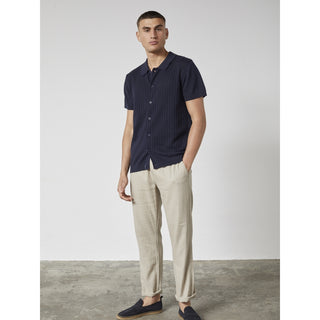 REDGREEN CADEN KNITTED POLO SS Knit 0682 NAVY