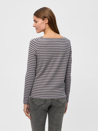 REDGREEN WOMAN Cambridge Long Sleeve Tee 113 Grey Stripe