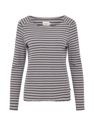 REDGREEN WOMAN Cambridge Long Sleeve Tee 113 Grey Stripe