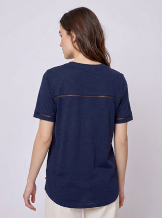 REDGREEN WOMAN Cami Short Sleeve Tee 068 Navy