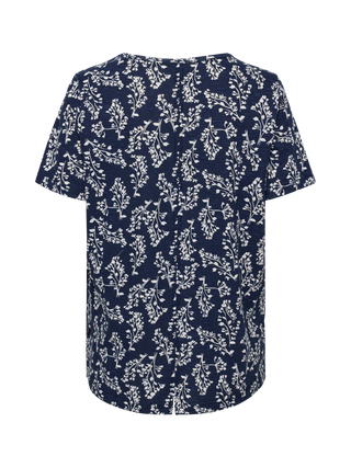 REDGREEN WOMAN Celina T-shirt Short Sleeve Tee 368 Navy Pattern