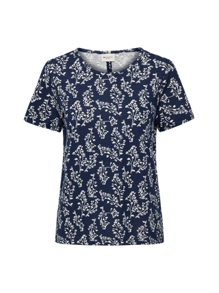 REDGREEN WOMAN Celina T-shirt Short Sleeve Tee 368 Navy Pattern