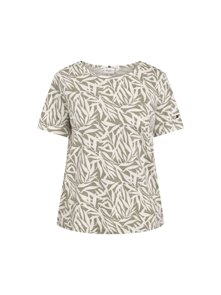 REDGREEN WOMAN Celina T-shirt Short Sleeve Tee 373 Light Green Pattern