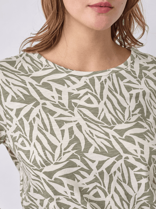 REDGREEN WOMAN Celina T-shirt Short Sleeve Tee 373 Light Green Pattern