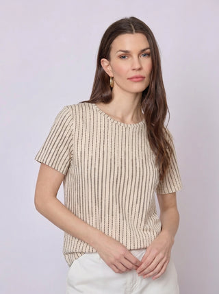 REDGREEN WOMAN Celina T-shirt Short Sleeve Tee 385 Plum Pattern