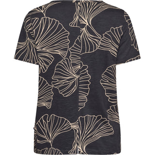 REDGREEN WOMAN Celina T-shirt Short Sleeve Tee 399 Black Pattern