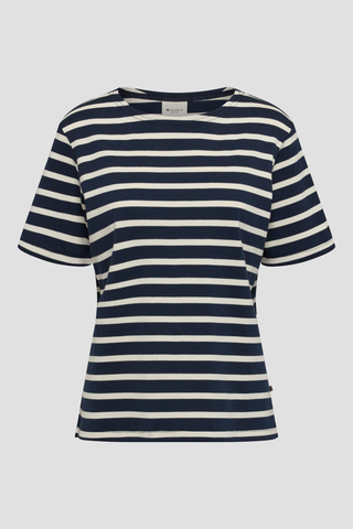REDGREEN WOMAN Cemille T-shirt Short Sleeve Tee 168 Navy Stripe