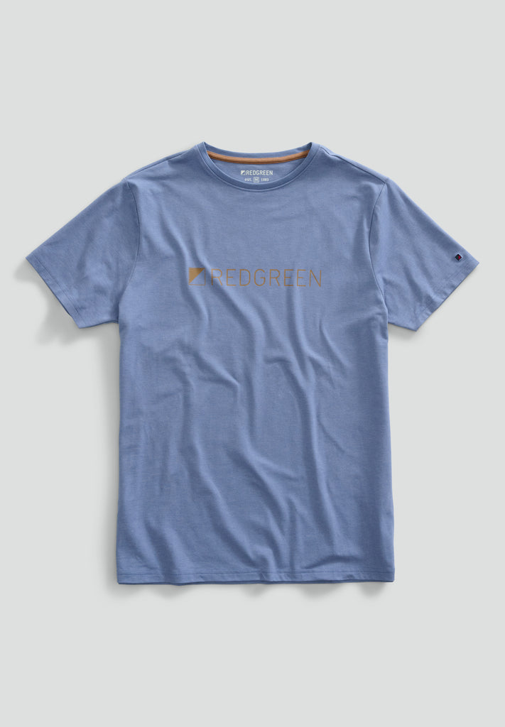 REDGREEN MEN Chet T-shirt 4622 Dusty Blue Melange
