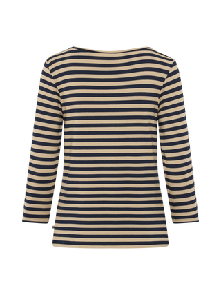 REDGREEN WOMAN Cleo T-shirt Long Sleeve Tee 124 Mid Sand Stripe