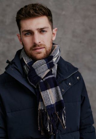 REDGREEN MEN Dirch Scarf 269 Dark Navy Check