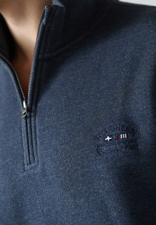 REDGREEN FLYNN ½ ZIP PULLOVER Knit 4580 NAVY MELANGE