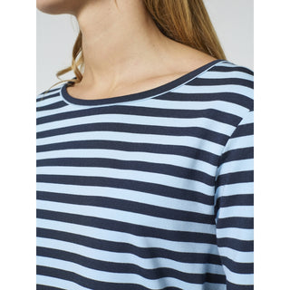 REDGREEN WOMAN Fie Long Sleeve T-shirt Long Sleeve Tee 164 Mid Blue Stripe