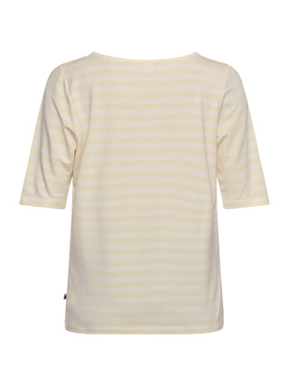 REDGREEN WOMAN Hedy Short Sleeve T-shirt Short Sleeve Tee 130 Yellow Pastel Stripe