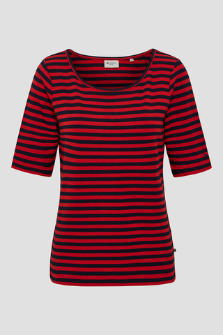 REDGREEN WOMAN Hedy Short Sleeve T-shirt Short Sleeve Tee 146 Mid Red Stripe