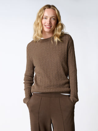 REDGREEN WOMAN Klara Knit 429 Dark Brown Melange
