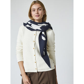 REDGREEN WOMAN Rikka Scarf 369 Dark Navy Pattern