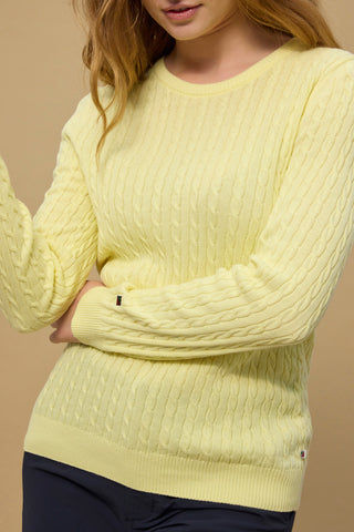 REDGREEN WOMAN Simone Cable knit Knit 030 Yellow Pastel