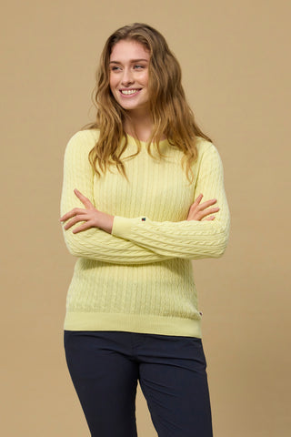 REDGREEN WOMAN Simone Cable knit Knit 030 Yellow Pastel