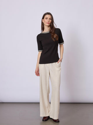 REDGREEN WOMAN Snee T-shirt Short Sleeve Tee 099 Black