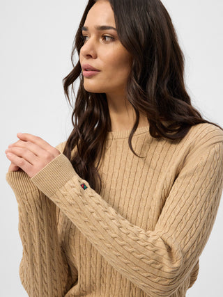 REDGREEN WOMAN Susan Cable Knit Knit 423 Sand Melange