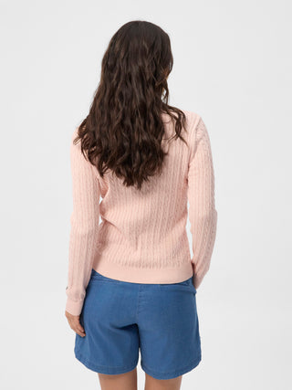 REDGREEN WOMAN Susan Cable Knit Knit 440 Rose Pastel Melange