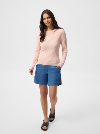 REDGREEN WOMAN Susan Cable Knit Knit 440 Rose Pastel Melange