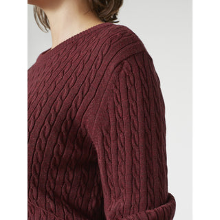 REDGREEN WOMAN Susan Cable Knit Knit Bordeaux